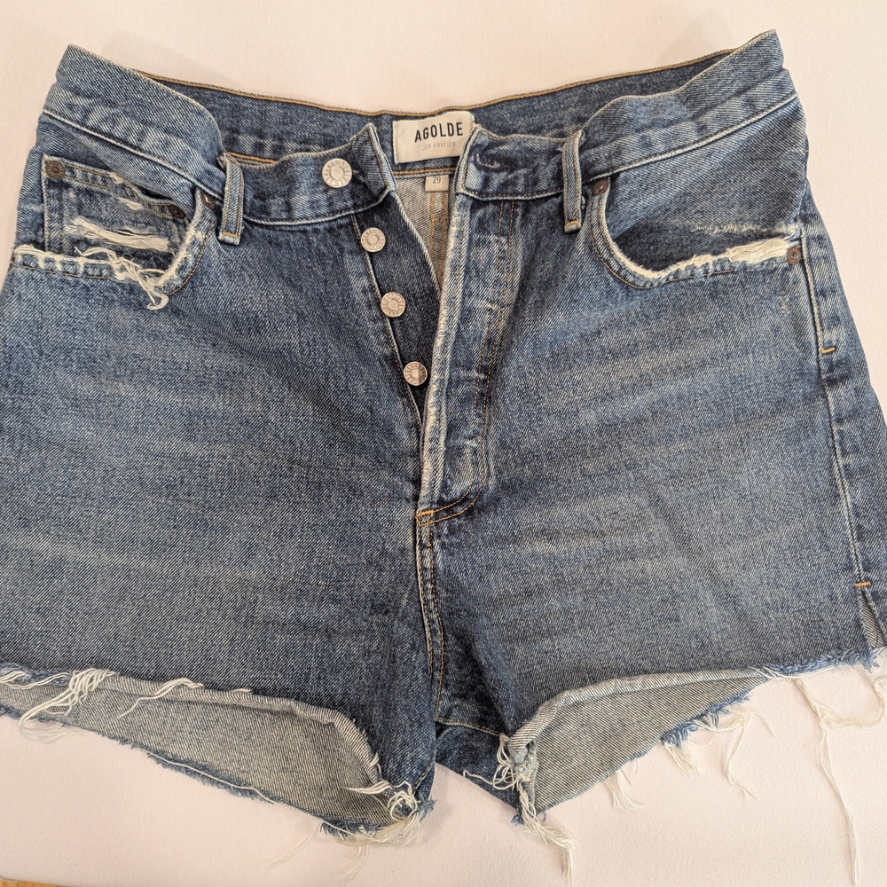 Agolde Blue Jean Shorts Classic Style